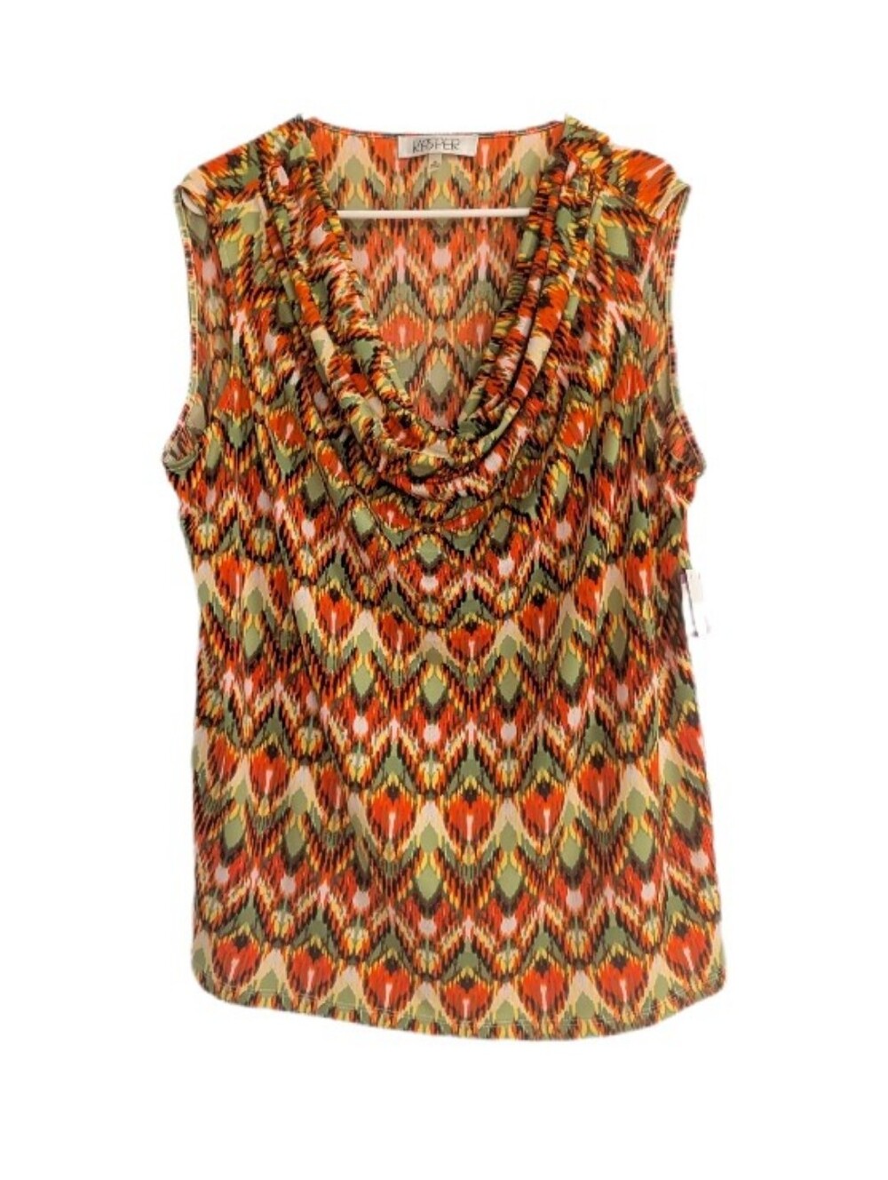 🆕 Kasper Citrus Grove Valencia Multi Color Sleeveless Blouse 2X